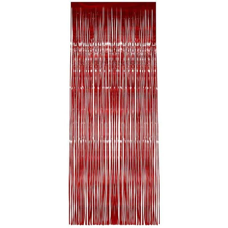 Metallic-Red-Shimmer-Curtain